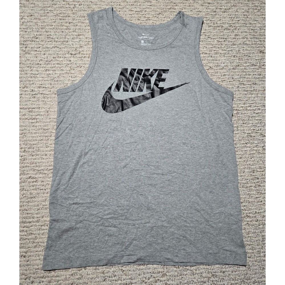 Nike Sportswear Icon Futura Tank Top Men’s M Medium Gray Black